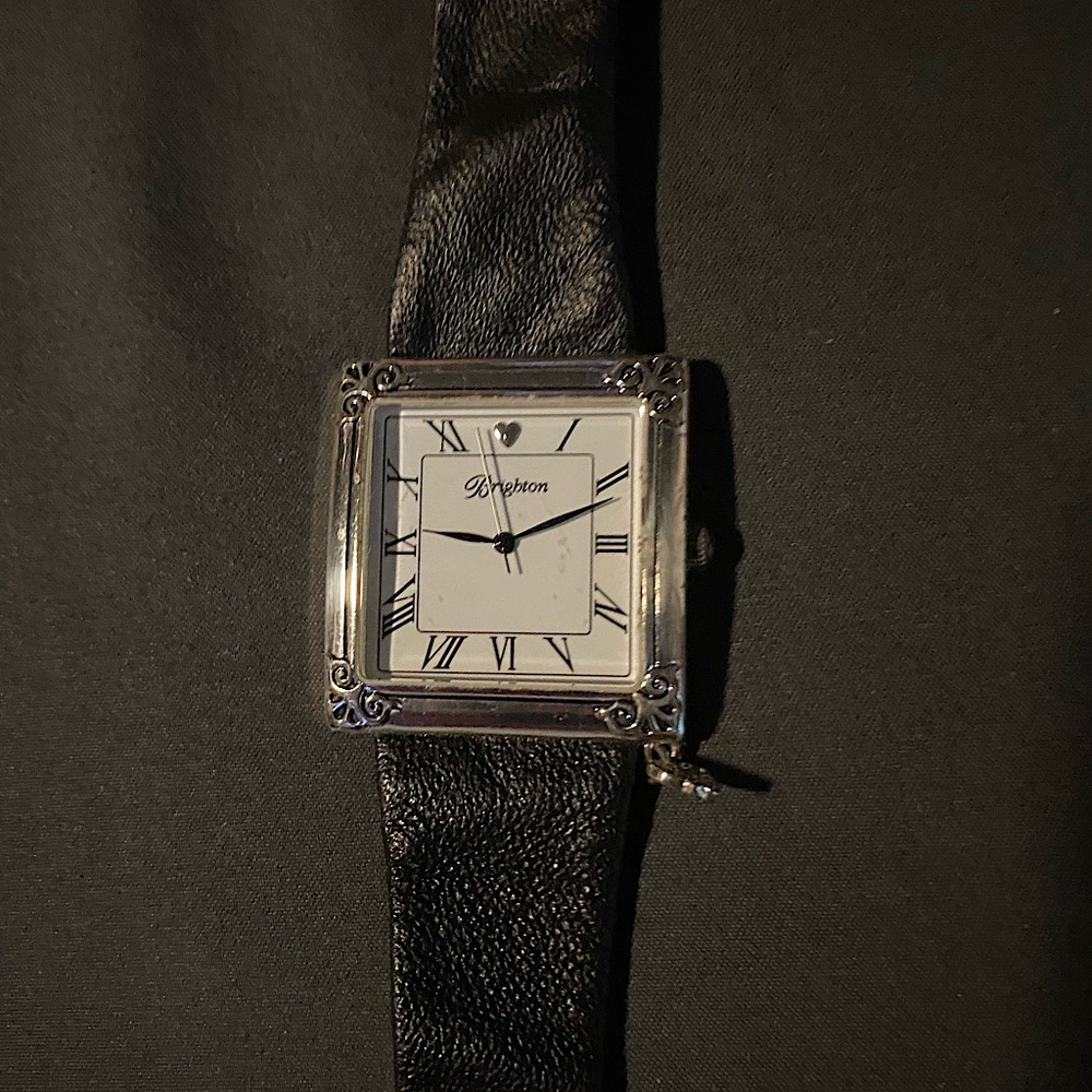 Beautiful black leather Brighton watch